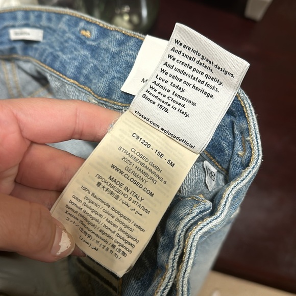 NWT CLOSED Denim Boyfriend Mid Waist Jeans organic cotton - Picture 8 of 8